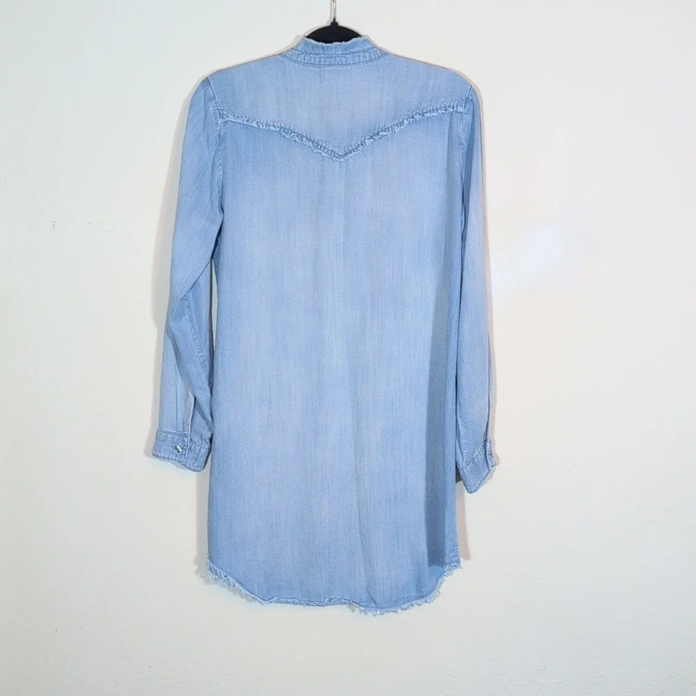 Cloth & Stone Light Blue Denim Shirt Dress - Picture 4 of 10